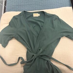 Nation LTD Bianca Wrap Tee in Jade